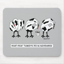 11月のマウスパッドでろう者の七面鳥が何をするか