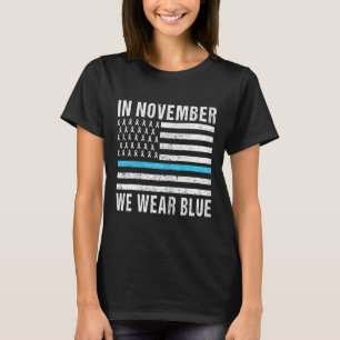 11月の子供たちWe衣服ブルー糖尿病認識度M Tシャツ