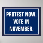 11月の政治選挙で投票に抗議 ポスター (正面)