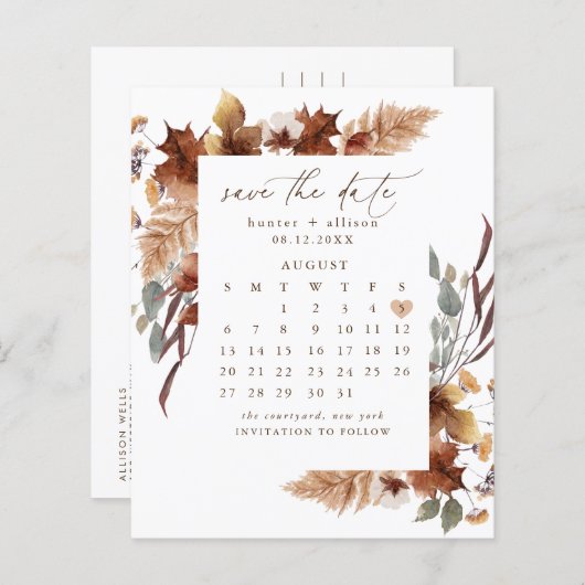 11月の日付の保存 (正面/裏面)