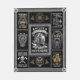 11月の男のバイキングオジンのオオカミになるよりよい フリースブランケット