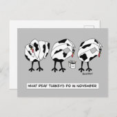 11月の聾唖者の動向 シーズンポストカード (正面/裏面)