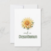 11月の菊の誕生花 感謝カード (正面)