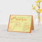 11月の蠍座の挨拶状 カード (黄色い花)