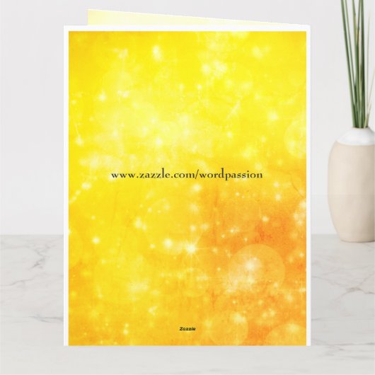 11月の誕生日の誕生石トパーズ挨拶 カード (裏面)