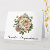 11月の誕生日カード カード (黄色い花)