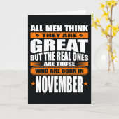 11月の誕生日(あなたの文字を加えて下さい) カード (黄色い花)