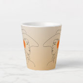 11月の誕生石と花 – 美しい線 カフェラテマグ (正面)