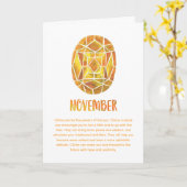 11月の誕生石シトリン誕生日水色 カード (黄色い花)