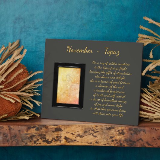 11月の誕生石トパス フォトプラーク (側面)