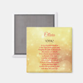 11月の誕生石トパーズデザイン マグネット (正面/裏面)