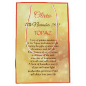 11月の誕生石トパーズデザイン ミディアムペーパーバッグ (正面)