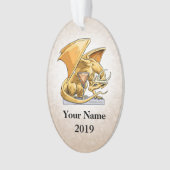 11月の誕生石ドラゴン – Topaz オーナメント (正面)