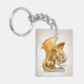 11月の誕生石龍：トパーズ キーホルダー (正面左)