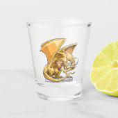 11月の誕生石龍：トパーズ ショットグラス (正面)