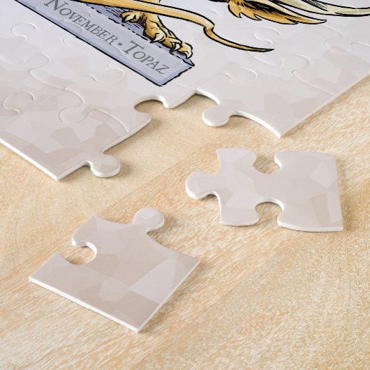 11月の誕生石龍：トパーズ ジグソーパズル (側面)