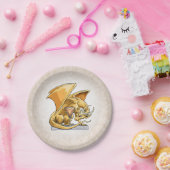 11月の誕生石龍:トパーズ ペーパープレート (パーティー)