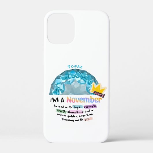 11月の誕生石 トパーズ グラフィックパーカー Case-Mate iPhoneケース (裏面)