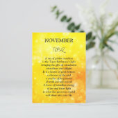 11月の誕生石 トパーズ ポストカード (スタンド正面)