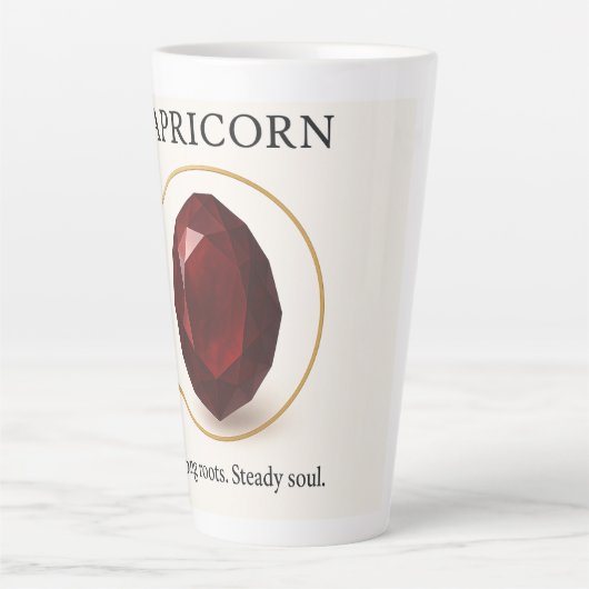 11月の誕生石 – Citrine Crystal for Joy and カフェラテマグ (正面)