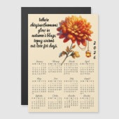 11月の誕生花と誕生石のカレンダー (正面/裏面)