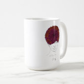 11月の誕生花のオーダーメイド肖像画 コーヒーマグカップ (正面右)