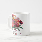 11月の誕生花マグ | キクとシャクヤク コーヒーマグカップ (正面左)