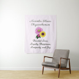 11月の誕生花 キク タペストリー