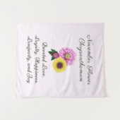 11月の誕生花 キク タペストリー (正面(横))