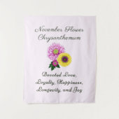 11月の誕生花 キク タペストリー (正面)