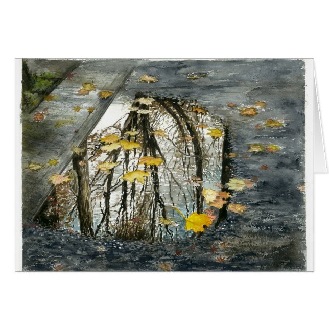 11月の通りの水溜 (正面横)