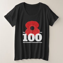 11月の11日記憶日のケシ記念日100年の プラスサイズTシャツ