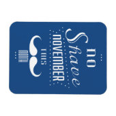 11月は剃らないおもしろい マグネット (横)