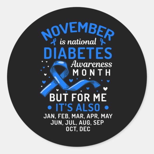 11月は国立糖尿病認識度月Supp ラウンドシール (正面)