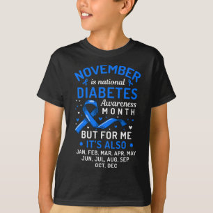 11月は国立糖尿病認識度月Supp Tシャツ