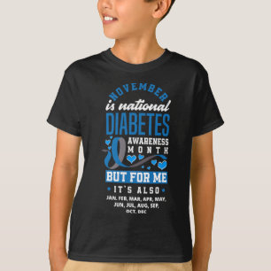 11月は国立糖尿病認識度月T1d Tシャツ