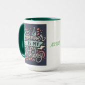 11月は私の誕生日タイポグラフィイラストレーション マグカップ (正面左)