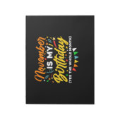 11月は私の誕生日11月B ノートパッド (回転)