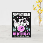 11月は誕生日+1ヶ月お祝い+面白い カード (黄色い花)