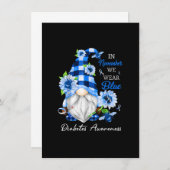 11月は青いノーム糖尿病啓発 招待状 (正面/裏面)