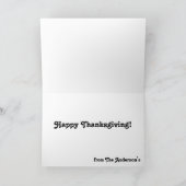 11月エンジェル感謝祭/誕生日グリーティングカード シーズンカード (内部)