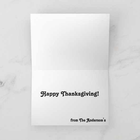 11月エンジェル感謝祭/誕生日グリーティングカード シーズンカード (内部)