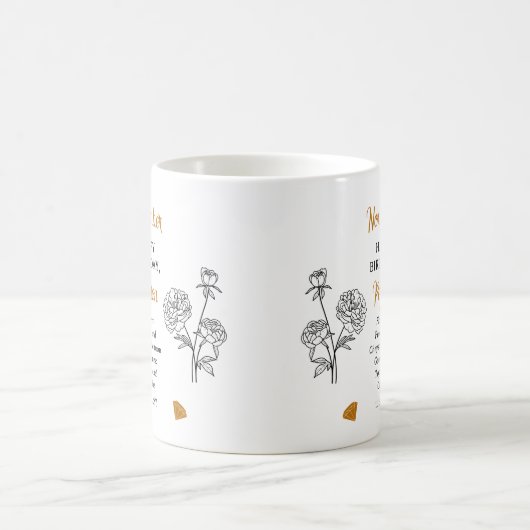 11月キク牡丹誕生日記念 コーヒーマグカップ (中央)