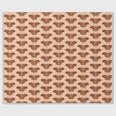 11月シトリン（昆虫）オオカバマダラ、モナークバタフライパターンデザイン ラッピングペーパー (フラット)