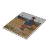 11月ハンドカラーウェッジウッドアンティークレプロ タイル (側面)