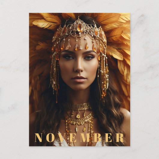 *~* 11月ヘアドス誕生石トパーズAP53 ポストカード (正面)