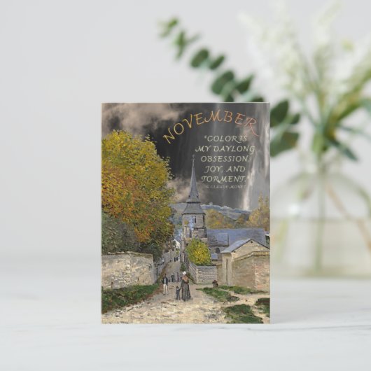 11月モネアート引用文 ポストカード (スタンド正面)