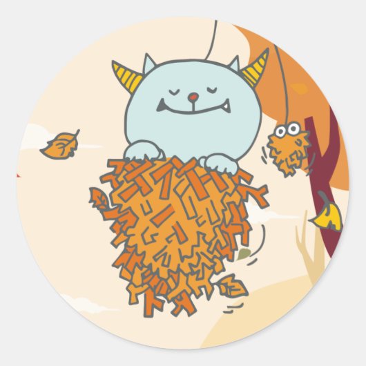 11月モンスターシール。 ラウンドシール (正面)