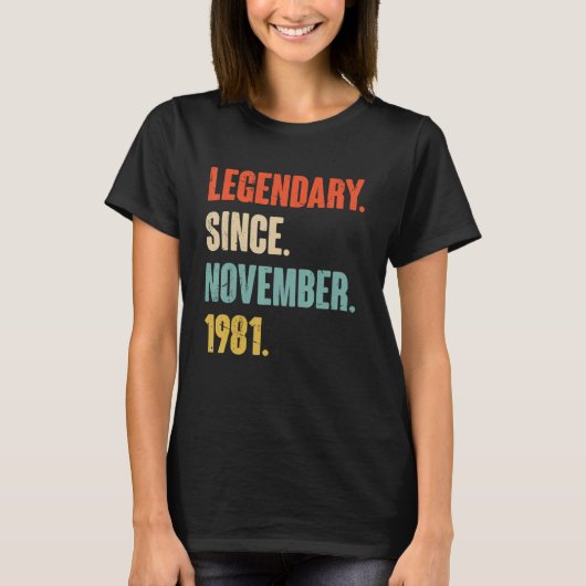 11月以来41歳41誕生日伝説的 Tシャツ (正面)
