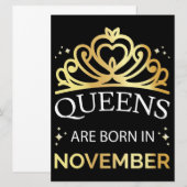 11月生まれの女王は生まれながらにして 招待状 (正面/裏面)